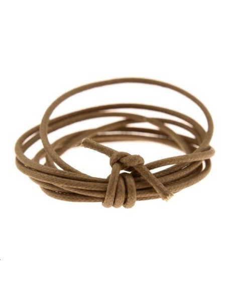 Coton ciré rond 1,8mm camel  Coton ciré 1,8mm- 1