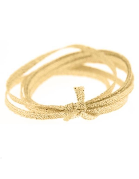 Cordon métallisé plat 2,5mm doré  Cordon plat métallisé- 1