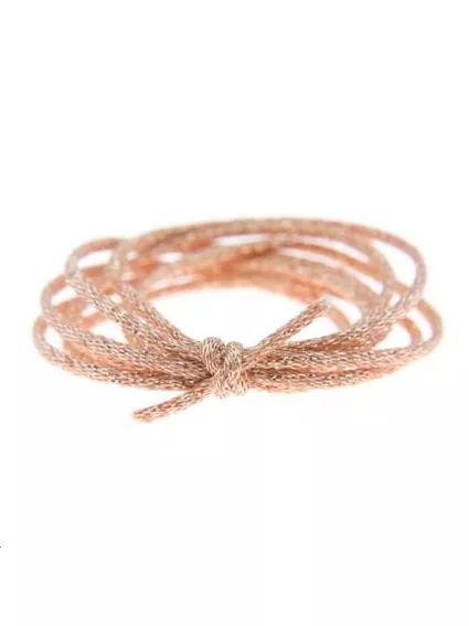 Cordon métallisé rond 2mm rose  Cordon métallisé rond- 1