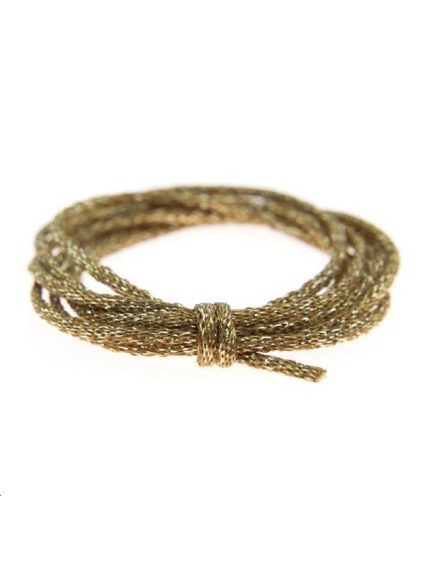 Cordon métallisé rond 2mm vieil or  Cordon métallisé rond- 1