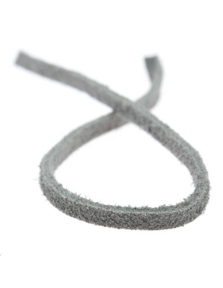 Cuir nubuck plat 5mm gris  Cuir nubuck plat- 1