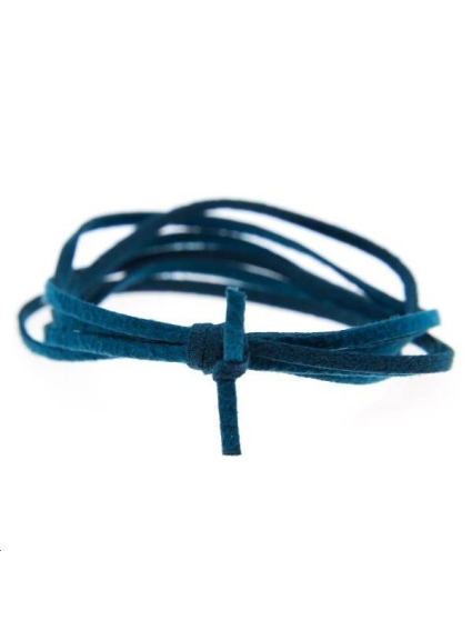 Suédine 2mm bleu canard  Suédine 2mm- 1