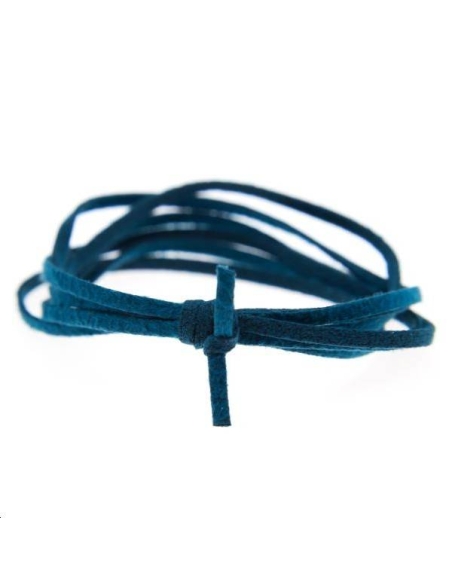 Suédine 2mm bleu canard  Suédine 2mm- 1 Suédine 2mm bleu canard  Suédine 2mm- 1