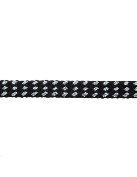 Ruban tubulaire métallisé 6mm noir  Ruban tubulaire métallisé- 1