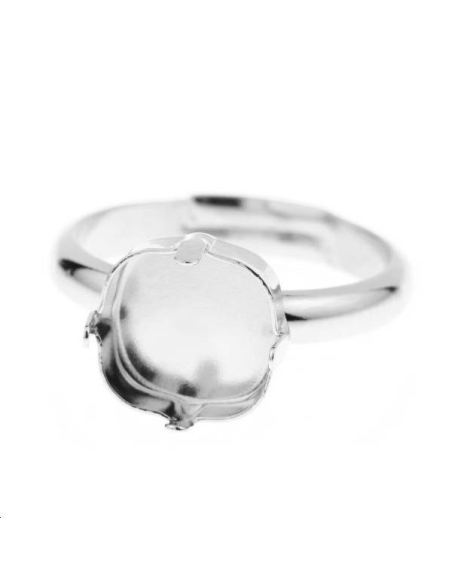 Corps de bague avec sertissure 10mm carré  Bagues- 1