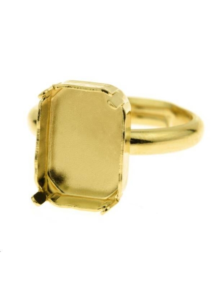 Octogone 14mm avec anneau de bague  Bagues- 1