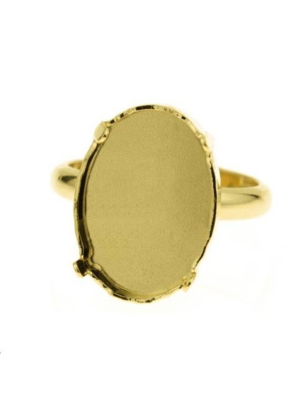 Corps de bague avec sertissure ovale 18mm  Bagues- 1