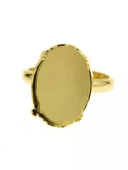 Corps de bague avec sertissure ovale 18mm  Bagues- 1
