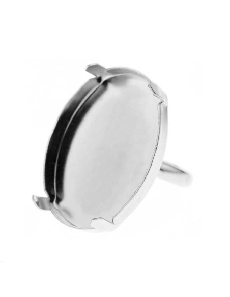 Corps de bague avec sertissure ovale 30mm  Bagues- 1