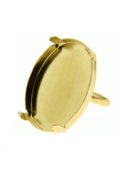 Corps de bague avec sertissure ovale 30mm  Bagues- 1