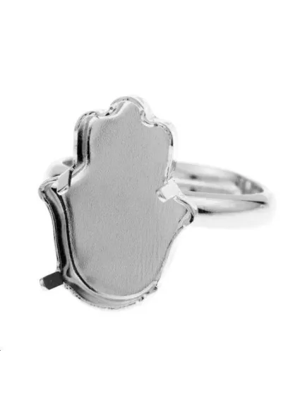 Corps de bague avec sertissure main de fatma 18mm  Bagues- 1