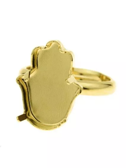 Corps de bague avec sertissure main de fatma 18mm  Bagues- 1