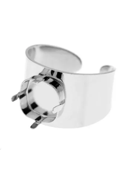 Bague avec sertissure carrée 10mm  Bagues- 1