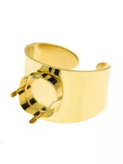 Bague avec sertissure carrée 10mm  Bagues- 1