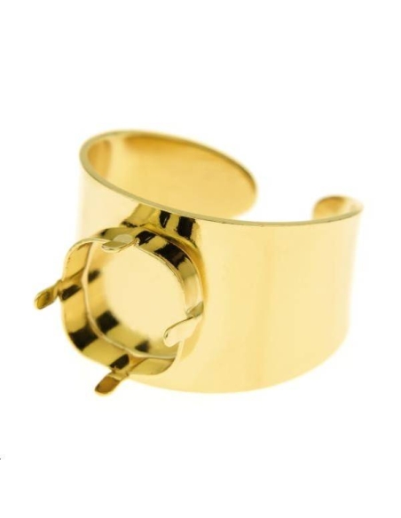 Bague avec sertissure carrée 10mm  Bagues- 1 Bague avec sertissure carrée 10mm  Bagues- 1