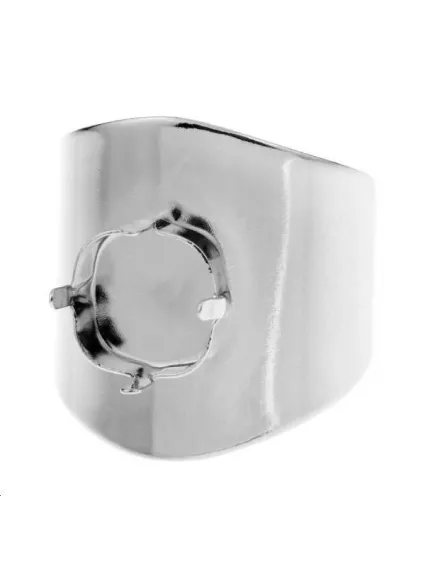 Bague avec sertissure carrée 10mm  Bagues- 1