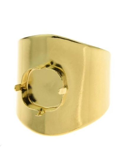 Bague avec sertissure carrée 10mm  Bagues- 1