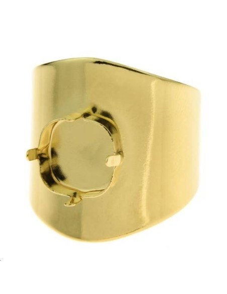 Bague avec sertissure carrée 10mm  Bagues- 1 Bague avec sertissure carrée 10mm  Bagues- 1