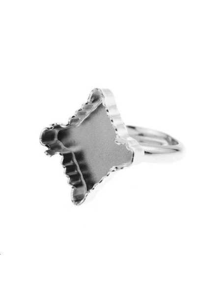 Corps de bague avec sertis rhombus tribe 19mm  Bagues- 1 Corps de bague avec sertis rhombus tribe 19mm  Bagues- 1