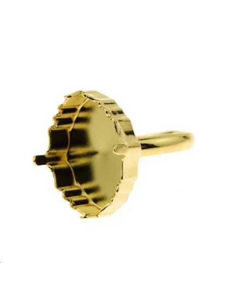 Corps de bague avec sertis ovale tribe 19mm  Bagues- 1 Corps de bague avec sertis ovale tribe 19mm  Bagues- 1