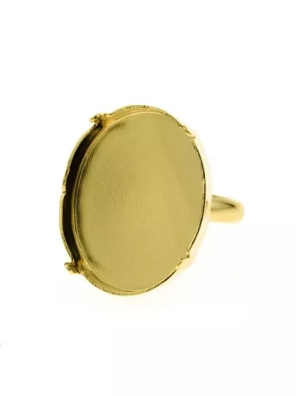 Corps de bague avec sertis ovale kaputt 23mm  Bagues- 1