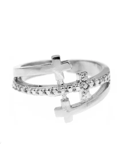 Bague trois croix 20x15 mm réglable  Bagues- 1