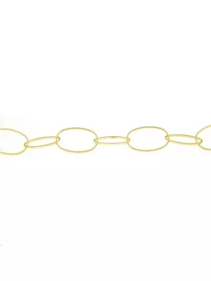 Chaîne maille fine alternée ovale/n  Chaines- 1