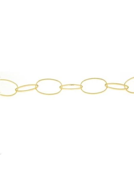 Chaîne maille fine alternée ovale/n  Chaines- 1