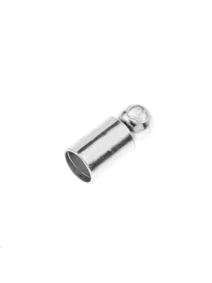 Embout cylindre avec anneau 8x3,5mm  Embouts cordons & chaînes- 1