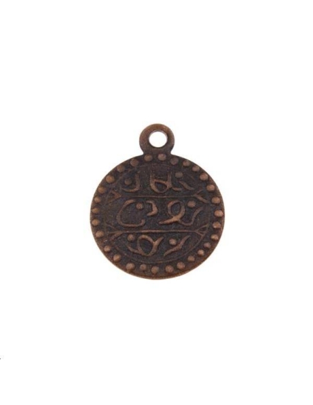 Pampille pièce arabe 13mm cuivré  Pampilles- 1