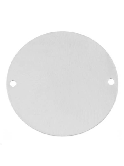 Pampille ronde plate 25mm 2 trous  Pampilles- 1