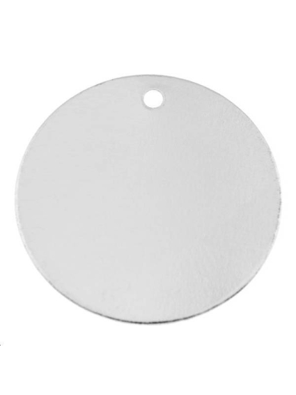 Pampille ronde plate 25mm 1 trou  Pampilles- 1