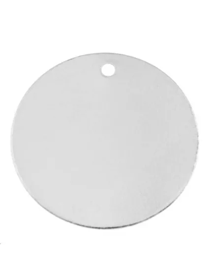 Pampille ronde plate 25mm 1 trou  Pampilles- 1