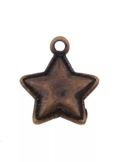Etoile anneau 15mm cuivré  Pampilles- 1