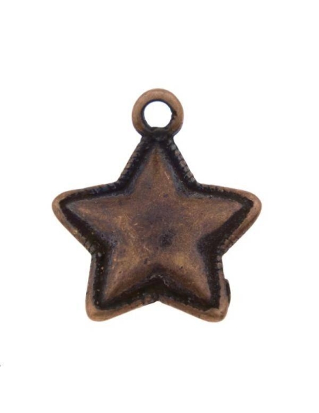 Etoile anneau 15mm cuivré  Pampilles- 1
