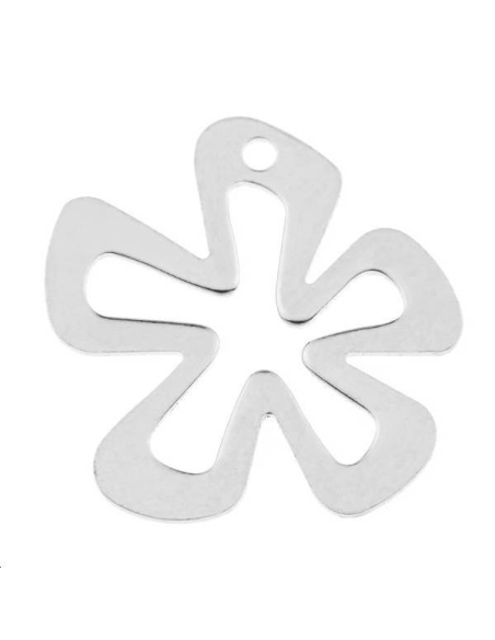 Pampille fleur plate 20mm 1 trou  Pampilles- 1 Pampille fleur plate 20mm 1 trou  Pampilles- 1