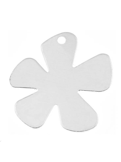 Pampille fleur plate pleine 20mm 1 trou  Pampilles- 1