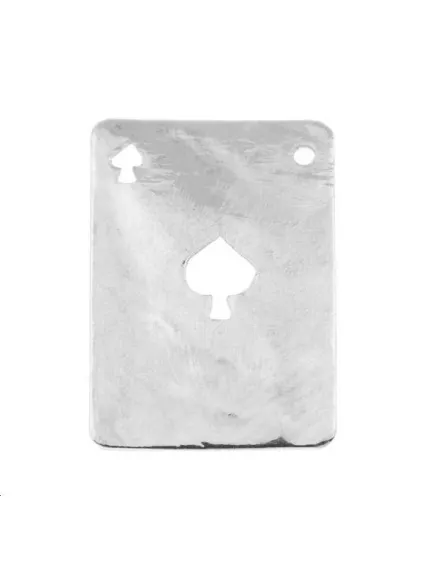 Carte martelée pique 20x14mm 1 trou  Pampilles- 1