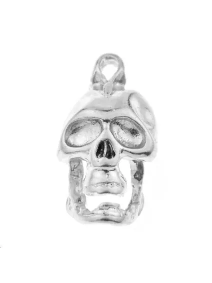 Pampille tête de mort 17mm 1 anneau  Pampilles- 1