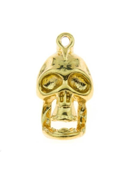 Pampille tête de mort 17mm 1 anneau  Pampilles- 1