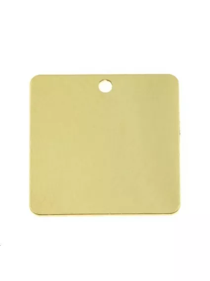 Pampille carrée 14mm 1 trou  Pampilles- 1