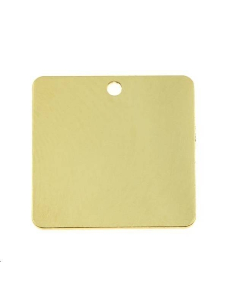 Pampille carrée 14mm 1 trou  Pampilles- 1