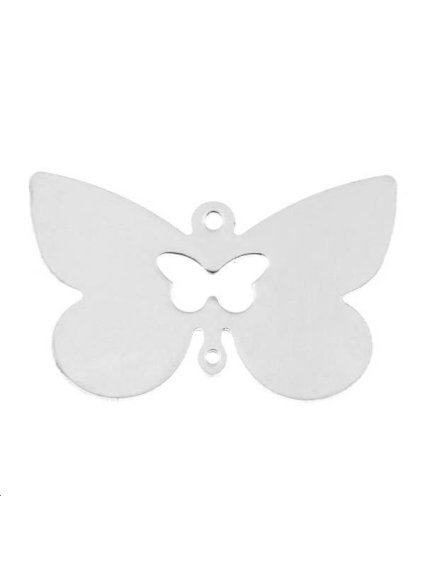 Papillon évidé 30x20mm 2 anneaux  Pampilles- 1