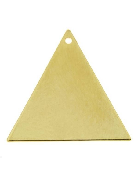 Pampille triangle 1 trou 19x19x21mm  Pampilles- 1 Pampille triangle 1 trou 19x19x21mm  Pampilles- 1