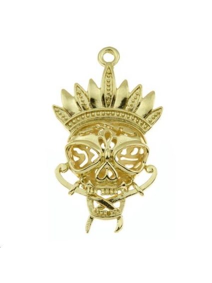 Tête de mort indienne 49x28mm  Pendentifs- 1