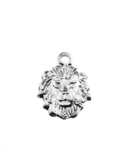 Pendentif tête de lion 1 trou 10x8mm  Pendentifs- 1 Pendentif tête de lion 1 trou 10x8mm  Pendentifs- 1