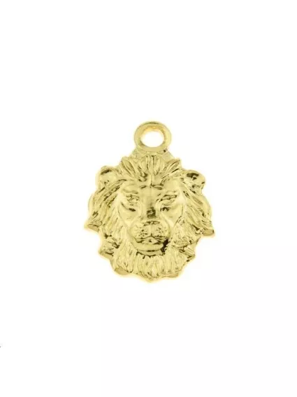 Pendentif tête de lion 1 trou 10x8mm  Pendentifs- 1