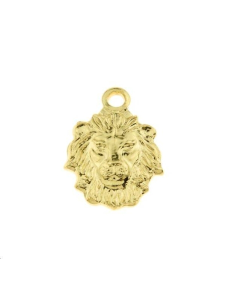 Pendentif tête de lion 1 trou 10x8mm  Pendentifs- 1