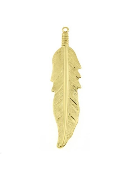 Pendentif plume 54x12mm  Pendentifs- 1