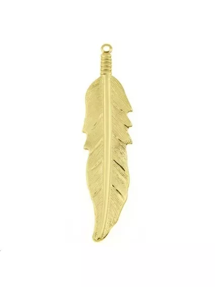 Pendentif plume 54x12mm  Pendentifs- 1
